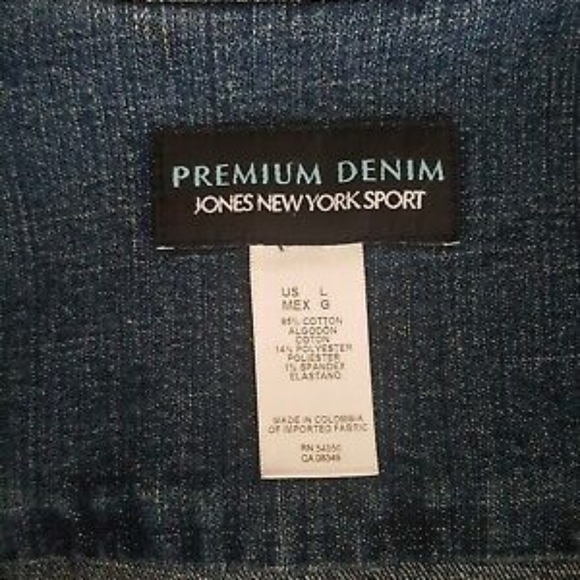 Jones New York Denim Jean Jacket L - Picture 5 of 6
